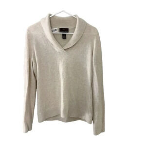 Fenn Wright Manson Womens Ivory Pullover Sweater Medium Knitted Angora Wool